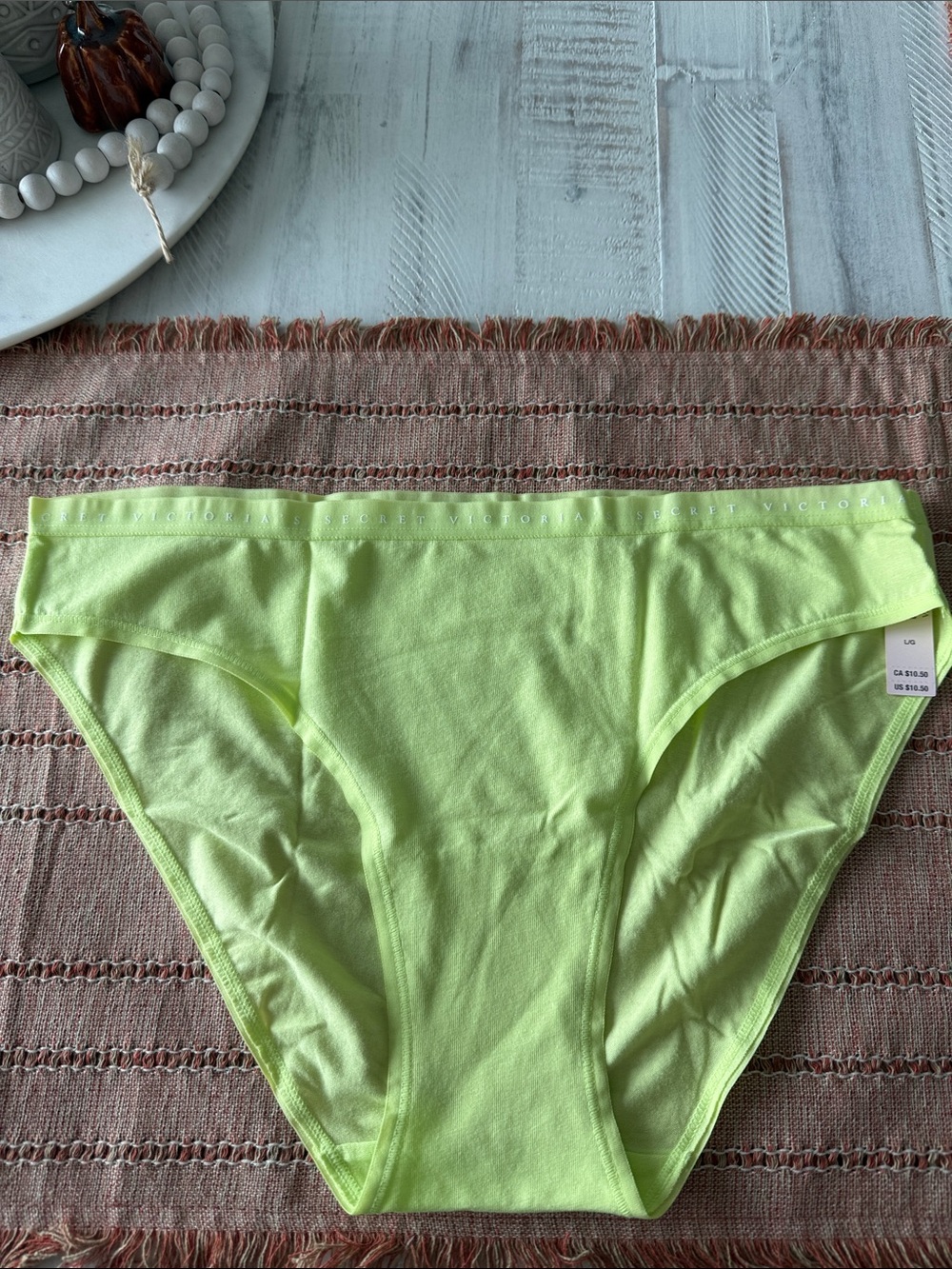 Victoria’s Secret bright yellow cotton bikini panty large NWT